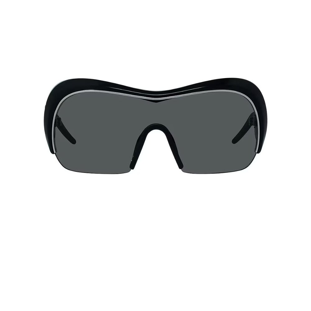 Givenchy Shield Sunglasses in Shiny Black & Smoke - Picture 2 of 8